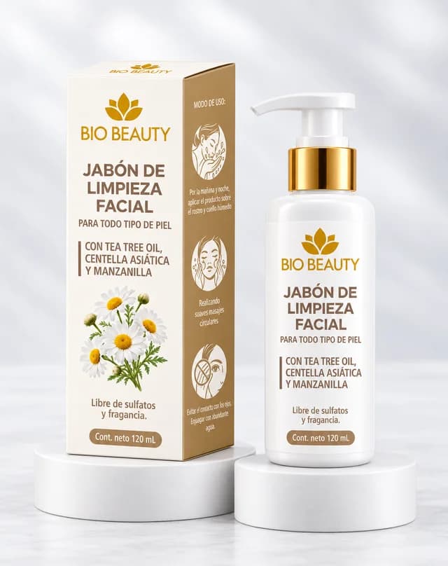 Jabón de limpieza facial de Bio Beauty